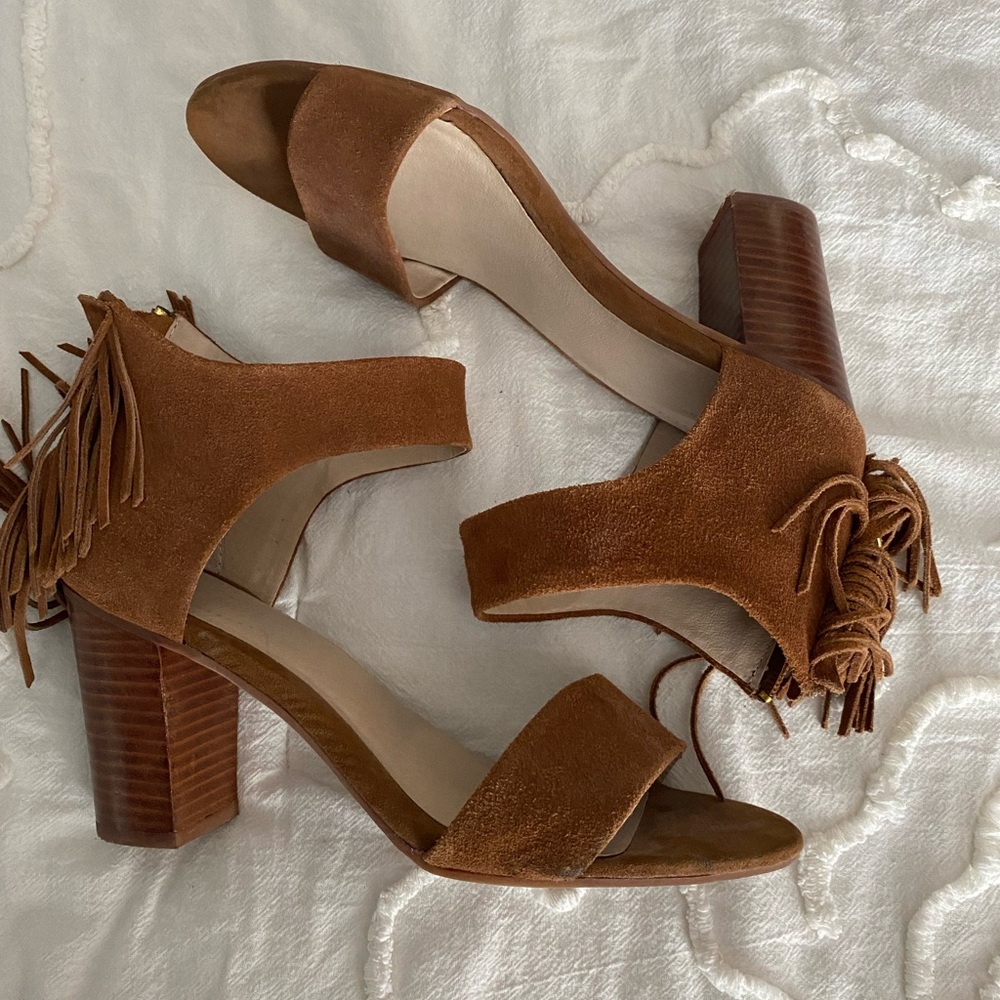 Seychelles suede brown heeled Sandals size 8.5